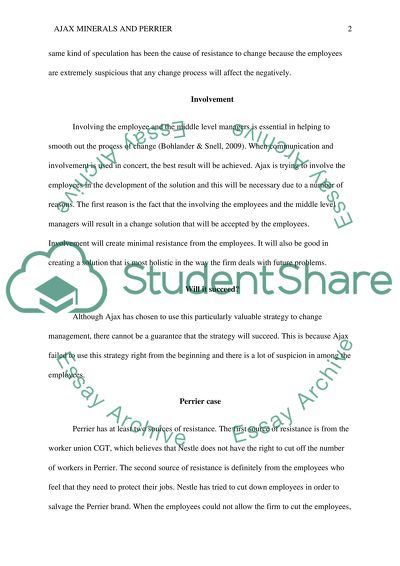 Ajax Minerals and Perrier
