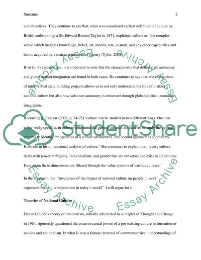 Various Explanations of Culture