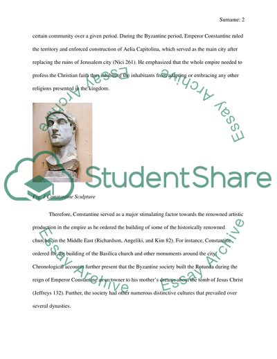 Discuss artistic production during the Byzantine period