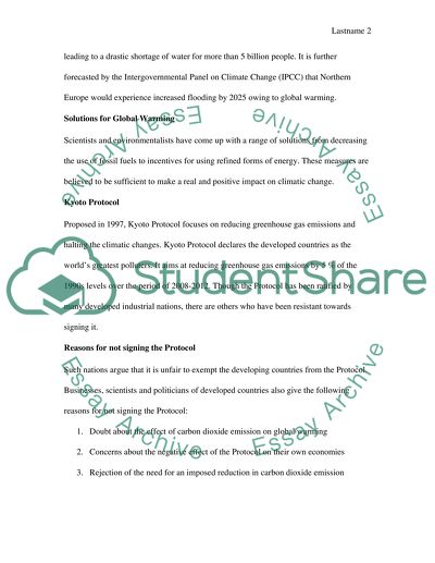 Cooperation against global warming