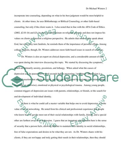 Interview with Dr. Michael Winters