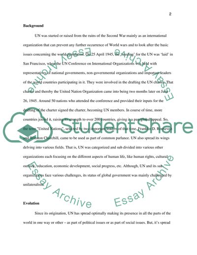 Can the United Nations Meet the Key Challenges Facing the International Community Today