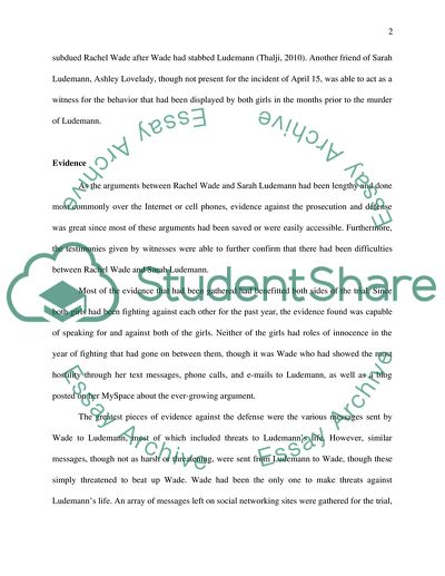 The Rachel Wade Murder Trial