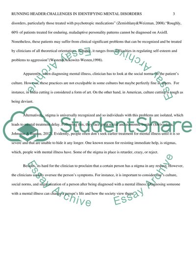 Challenges in Identifying Mental Disorders