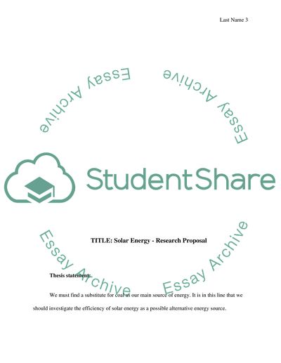 Analysis of Solar Energy