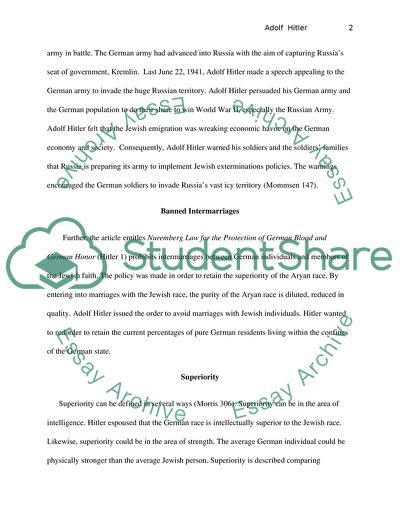 Adolf Hitler and the World War