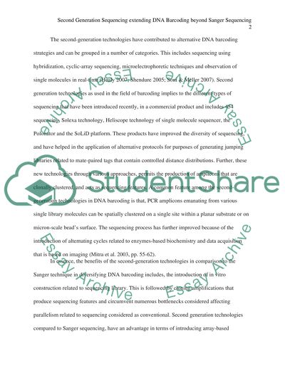 The Diverse Ways in Which the Development of Second Generation Sequencing Technologies
