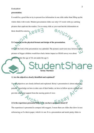Practicum Review and Evaluation