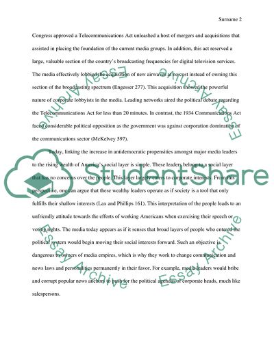 Role of the Media in American Politics