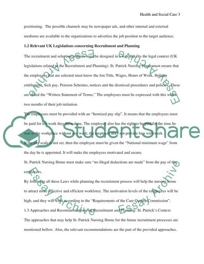 Managing Human Resources in health and social care