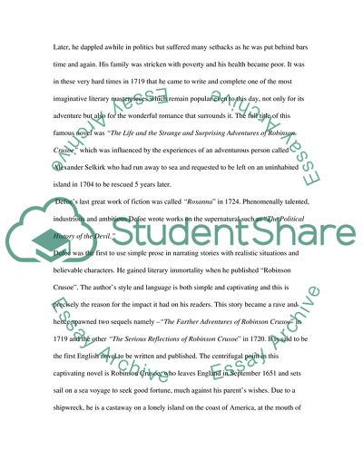 Robinson Crusoe Analysis