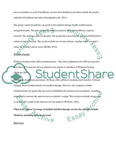 Medicare Nutrition Therapy