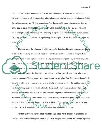 Factors That Influence Religious Belief