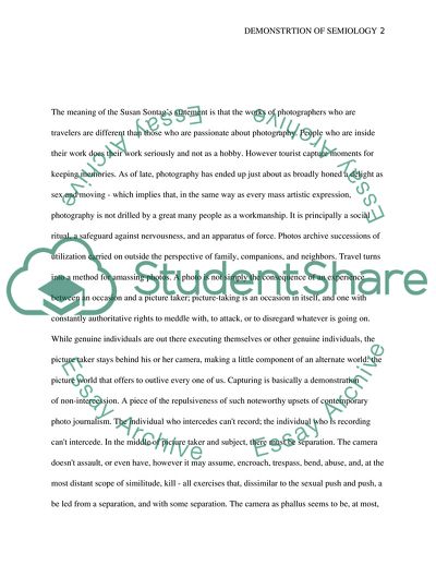 Demonstration of Semiology, the Relationship between Text and Image