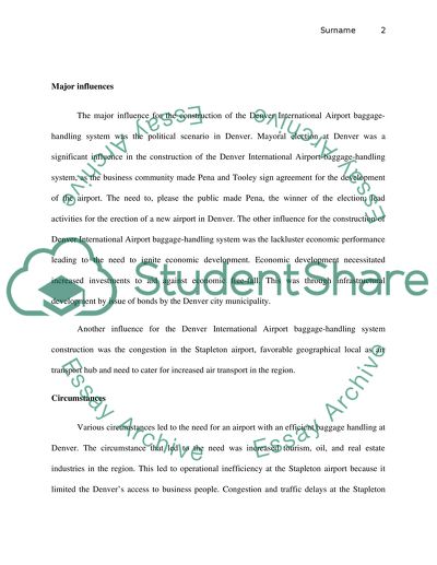 Denver International Airport Baggage-Handling System