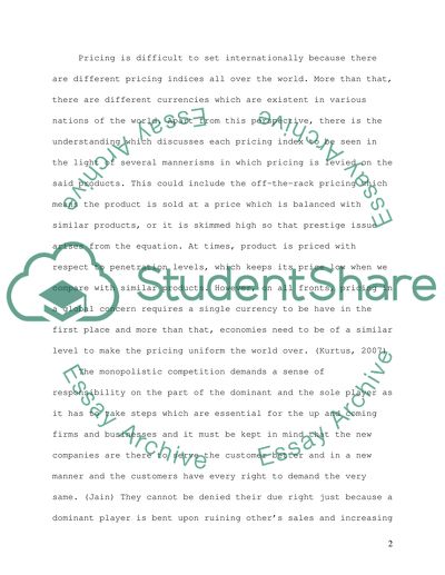 Marketing : prices vs costs