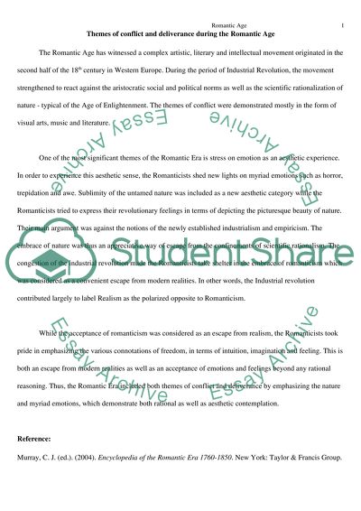 Themes of Conflict and Deliverance During the Romantic Age
