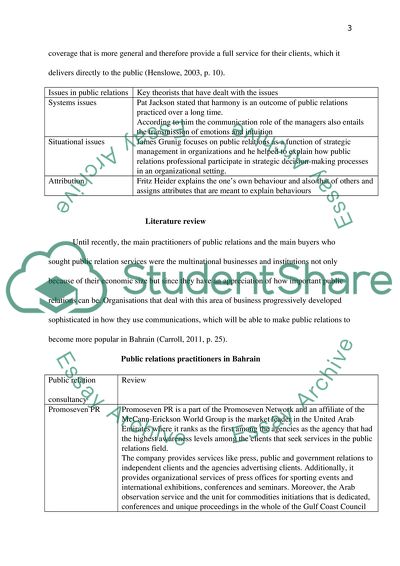 Public Relations Consultancies in Bahrain