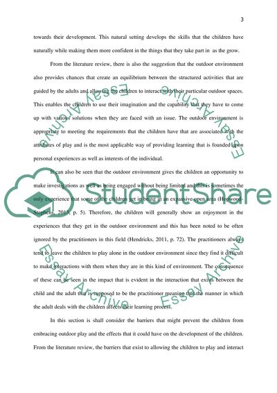 The Advantages that are Associated with Outdoor Play in the Early Years