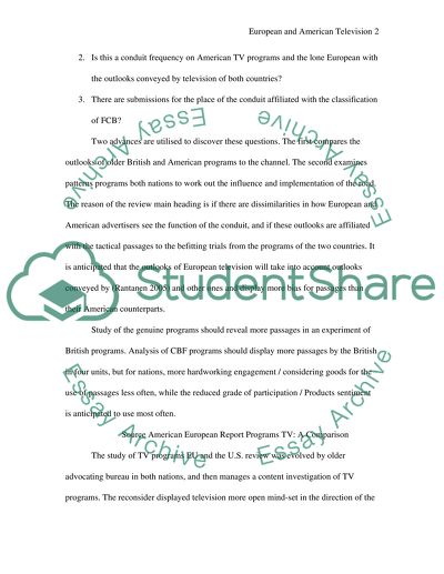 European Television Channel with an American Television