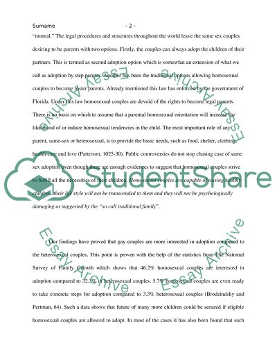 Should Homosexual Couples be Allowed to Adopt