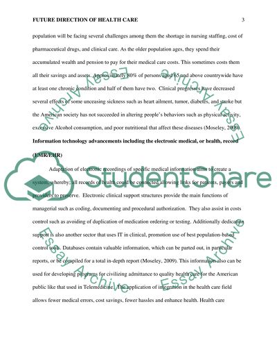 Future Direction of Health Care