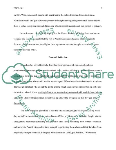 Why Gun Control is not Enough, by Jeff Mcmahan