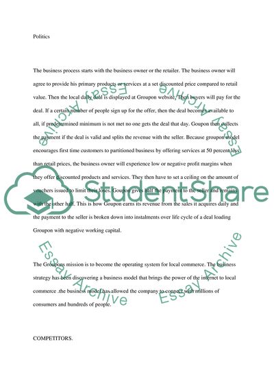 Groupon: Organization of the Business