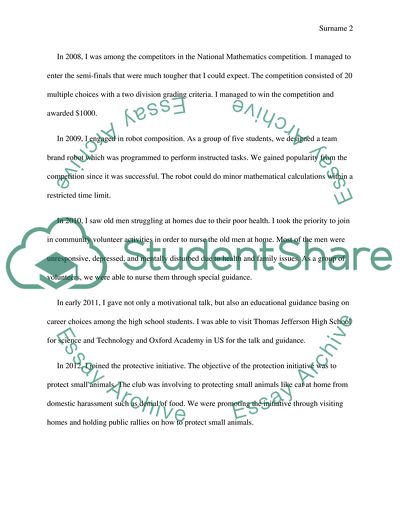 My personal Activities