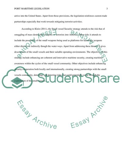 Port Maritime Legislation