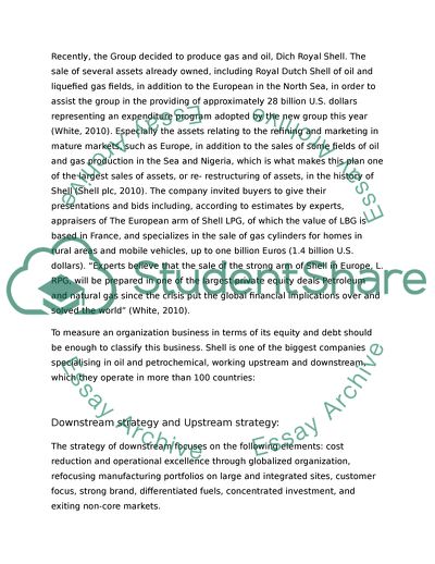 Capital Structure of the Shell and How to Finance Their Operations