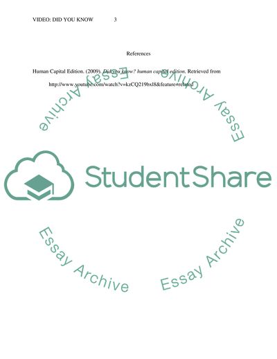 Video Did You Know-Human Capital Edition and Its Effects on Library Information Systems