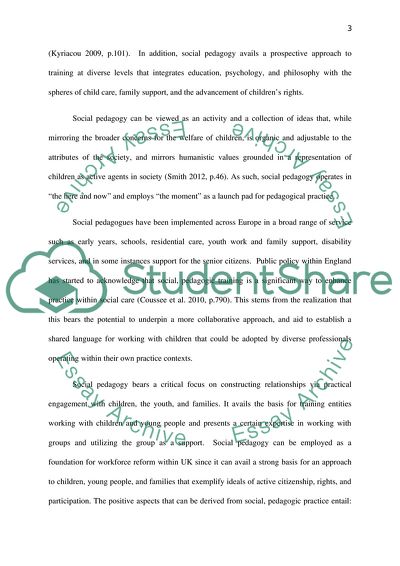 Effectiveness of Social Pedagogy in Working with Children, Young People, and Families