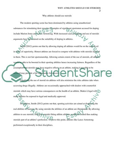 Why athletes should use steroids