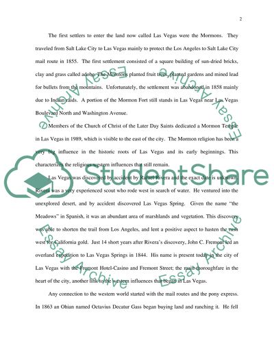 Las Vegas as a Western City