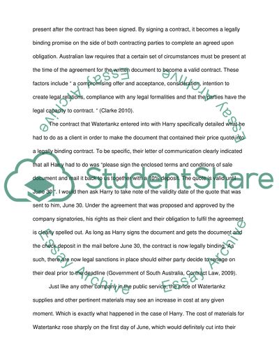contract law essay example