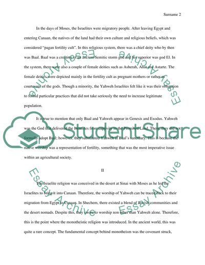 The Development of Israelite Religion