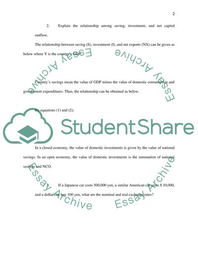 Net Exports and Net Capital Outflow