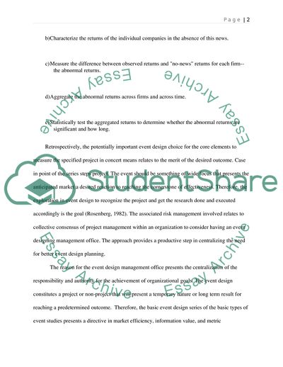 Event Design Applied Theories in a Successful Application