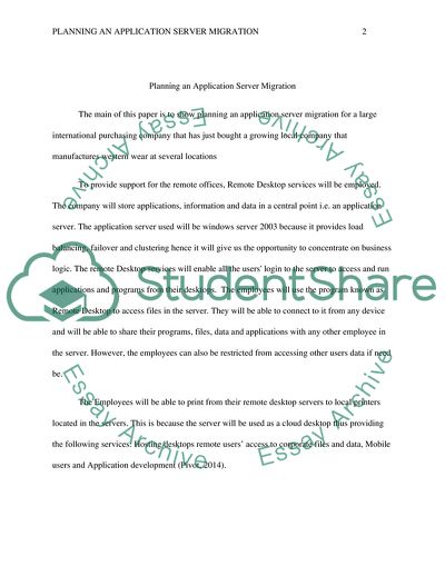 Planning an Application Server Migration