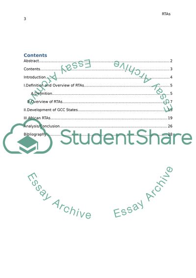 The Role of Regional Trade Agreements