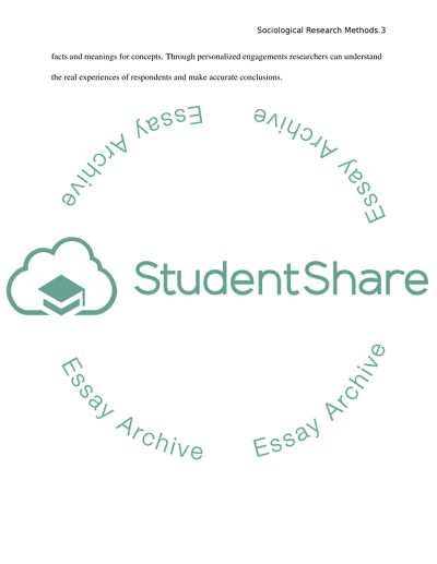 Sociological Research Methods