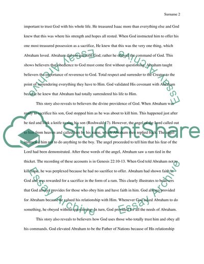 The Biblical Account of Isaac and Abraham