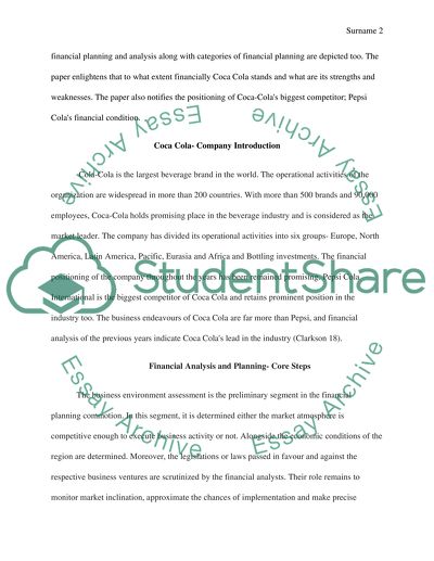Coca Cola Financial Analysis