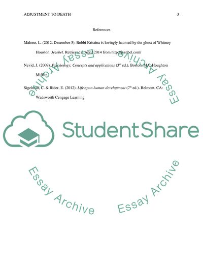 Adulthood, aging and adjustment to death