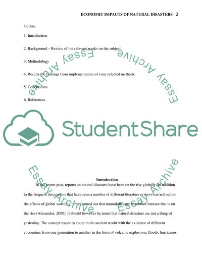 Economic Impacts of Natural Disasters on the US