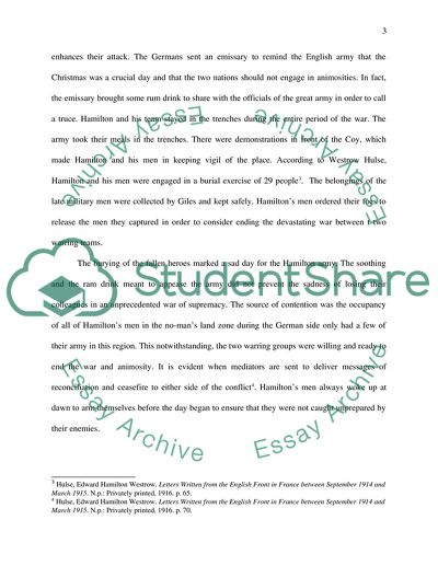 HULSE CHRISTMAS WAR LETTER ANALYSIS