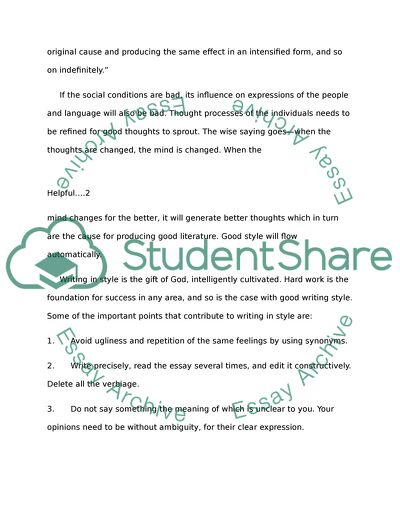 Writing Style as Inborn Talent Nurtured by a Heart