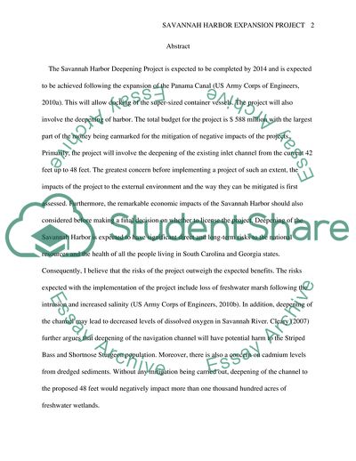 Whether Savannah Harbour Expansion Project Is Worth the Shot