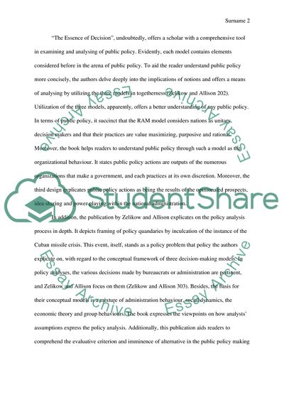 Essence of Decision: Explaining the Cuban Missile Crisis